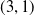 left parenthesis 3 comma 1 right parenthesis
