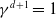 gamma Superscript d plus 1 Baseline equals 1