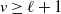 v greater than or equals script l plus 1