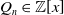 upper Q Subscript n Baseline element of double struck upper Z left bracket x right bracket