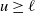 u greater than or equals script l