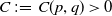upper C colon equals upper C left parenthesis p comma q right parenthesis greater than 0