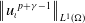 StartMetric u Subscript iota Baseline Superscript p plus gamma minus 1 Baseline EndMetric Subscript upper L Sub Superscript 1 Subscript left parenthesis normal upper Omega right parenthesis