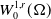 upper W 0 Superscript 1 comma r Baseline left parenthesis normal upper Omega right parenthesis