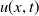 u left parenthesis x comma t right parenthesis
