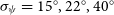 sigma Subscript psi Baseline equals 15 Superscript ring Baseline comma 22 Superscript ring Baseline comma 40 Superscript ring