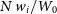 upper N w Subscript i divided by upper W 0