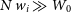 upper N w Subscript i Baseline much greater than upper W 0