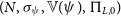left parenthesis upper N comma sigma Subscript psi Baseline comma double struck upper V left parenthesis psi right parenthesis comma normal upper Pi Subscript upper L comma 0 Baseline right parenthesis