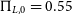 normal upper Pi Subscript upper L comma 0 Baseline equals 0.55