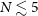 upper N less than or equivalent to 5