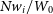 upper N w Subscript i divided by upper W 0