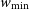 w Subscript min