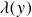 lamda left parenthesis y right parenthesis