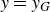 y equals y Subscript upper G
