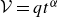 script upper V equals q t Superscript alpha