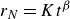 r Subscript upper N Baseline equals upper K t Superscript beta