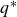 q Superscript asterisk
