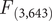 upper F Subscript left parenthesis 3 comma 643 right parenthesis