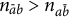 n Subscript a overbar b Baseline greater than n Subscript a b overbar