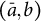 left parenthesis a overbar comma b right parenthesis