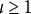 iota greater than or equals 1