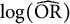 log left parenthesis ModifyingAbove upper O upper R With caret right parenthesis