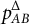 p Subscript upper A upper B Superscript normal upper Delta