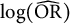 log left parenthesis ModifyingAbove upper O upper R With caret right parenthesis