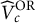 ModifyingAbove upper V With caret Subscript c Superscript upper O upper R