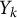 upper Y Subscript k