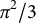 pi squared divided by 3