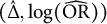 left parenthesis ModifyingAbove normal upper Delta With caret comma log left parenthesis ModifyingAbove upper O upper R With caret right parenthesis right parenthesis