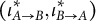 left parenthesis iota Subscript upper A right arrow upper B Superscript asterisk Baseline comma iota Subscript upper B right arrow upper A Superscript asterisk Baseline right parenthesis