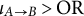 iota Subscript upper A right arrow upper B Baseline greater than OR