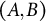left parenthesis upper A comma upper B right parenthesis