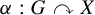 alpha colon upper G clockwise top semicircle arrow upper X