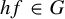 h f element of upper G