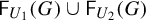 sans serif upper F Subscript upper U 1 Baseline left parenthesis upper G right parenthesis union sans serif upper F Subscript upper U 2 Baseline left parenthesis upper G right parenthesis