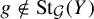 g not an element of upper S t Subscript script upper G Baseline left parenthesis upper Y right parenthesis