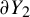 partial differential upper Y 2