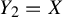 upper Y 2 equals upper X