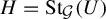upper H equals upper S t Subscript script upper G Baseline left parenthesis upper U right parenthesis