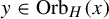 y element of upper O r b Subscript upper H Baseline left parenthesis x right parenthesis