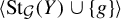 left angle bracket upper S t Subscript script upper G Baseline left parenthesis upper Y right parenthesis union StartSet g EndSet right angle bracket
