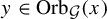 y element of upper O r b Subscript script upper G Baseline left parenthesis x right parenthesis