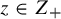 z element of upper Z Subscript plus
