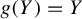 g left parenthesis upper Y right parenthesis equals upper Y