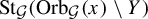 upper S t Subscript script upper G Baseline left parenthesis upper O r b Subscript script upper G Baseline left parenthesis x right parenthesis minus upper Y right parenthesis
