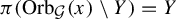 pi left parenthesis upper O r b Subscript script upper G Baseline left parenthesis x right parenthesis minus upper Y right parenthesis equals upper Y